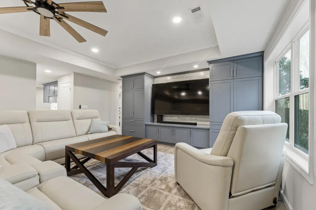 Finished basement in Cumming, GA by HomeVantage