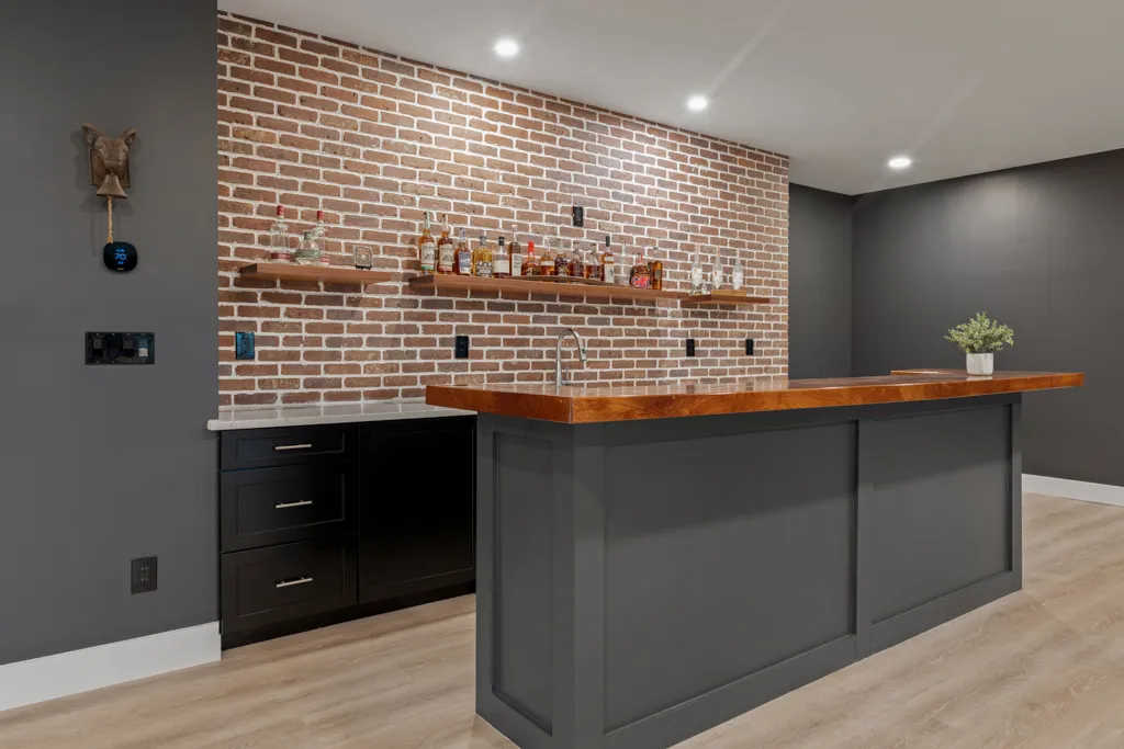 Finished basement in Cumming, GA by HomeVantage