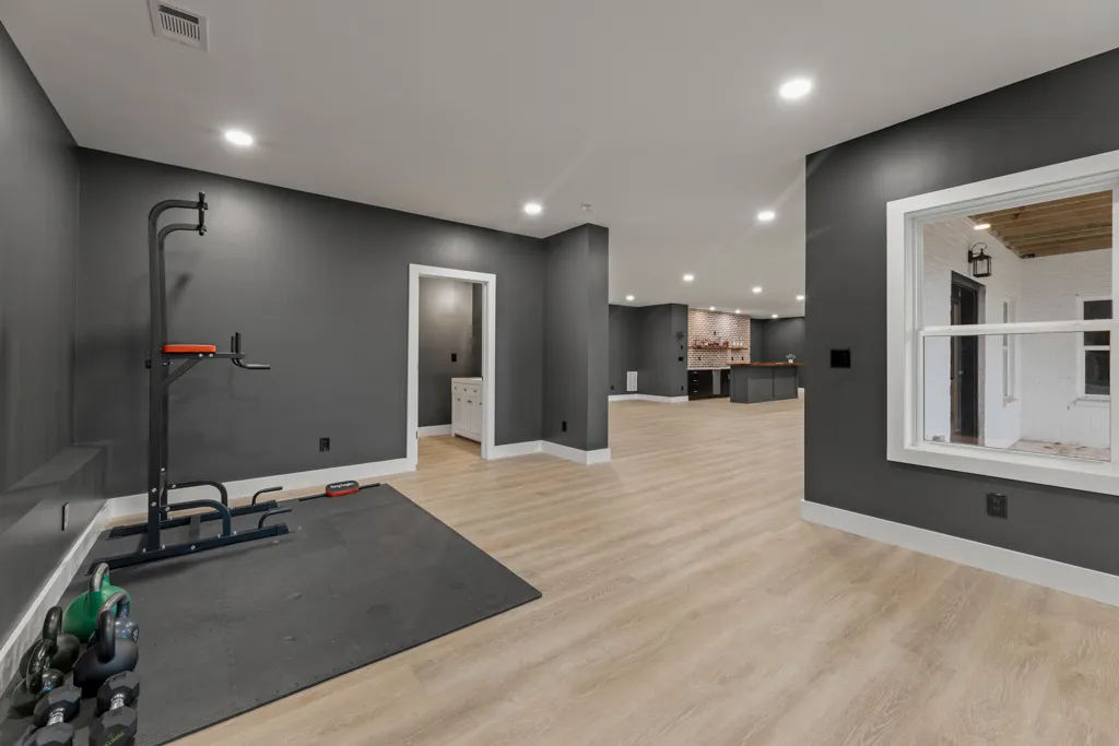 Finished basement in Cumming, GA by HomeVantage