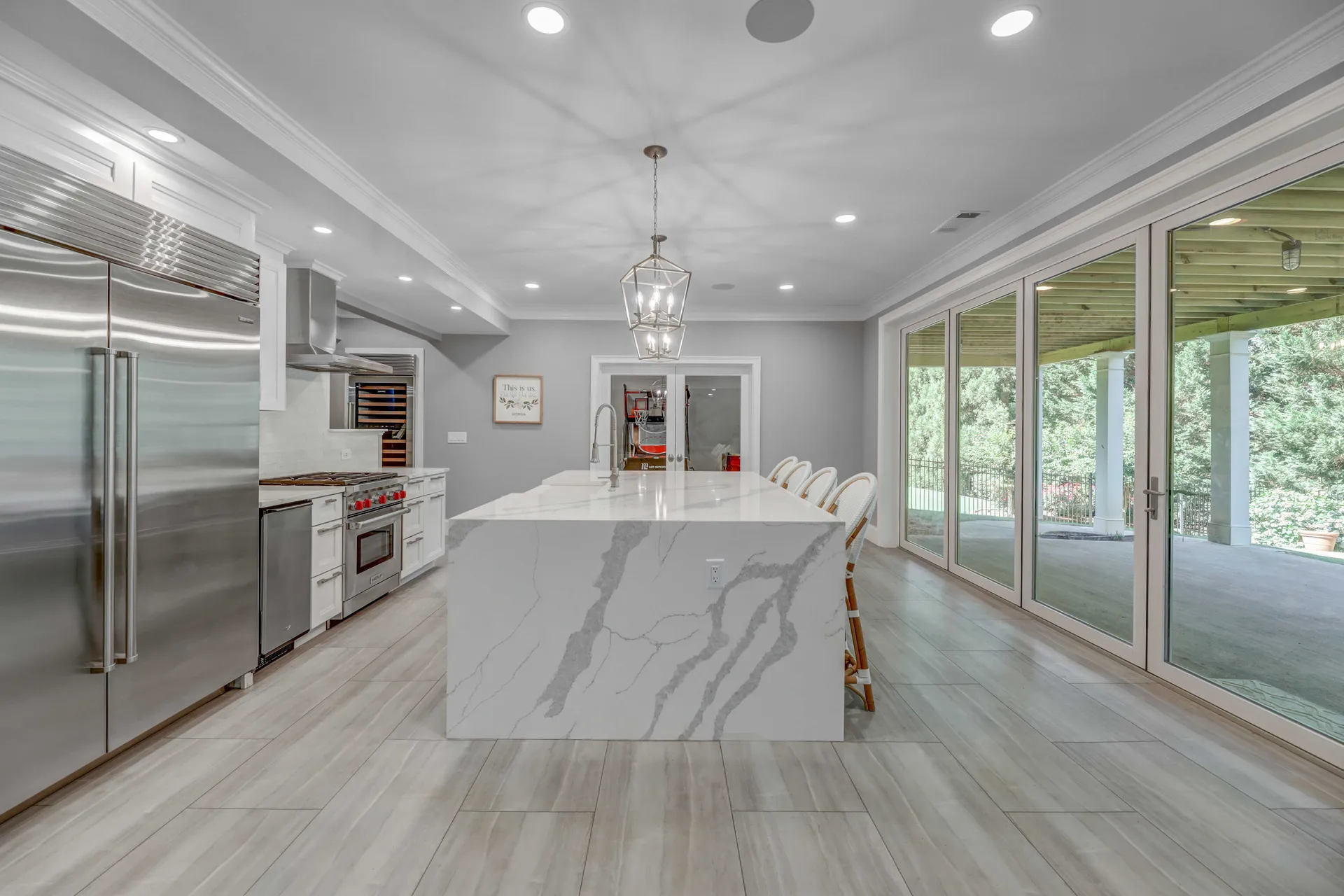 Finished basement in Milton, GA by HomeVantage