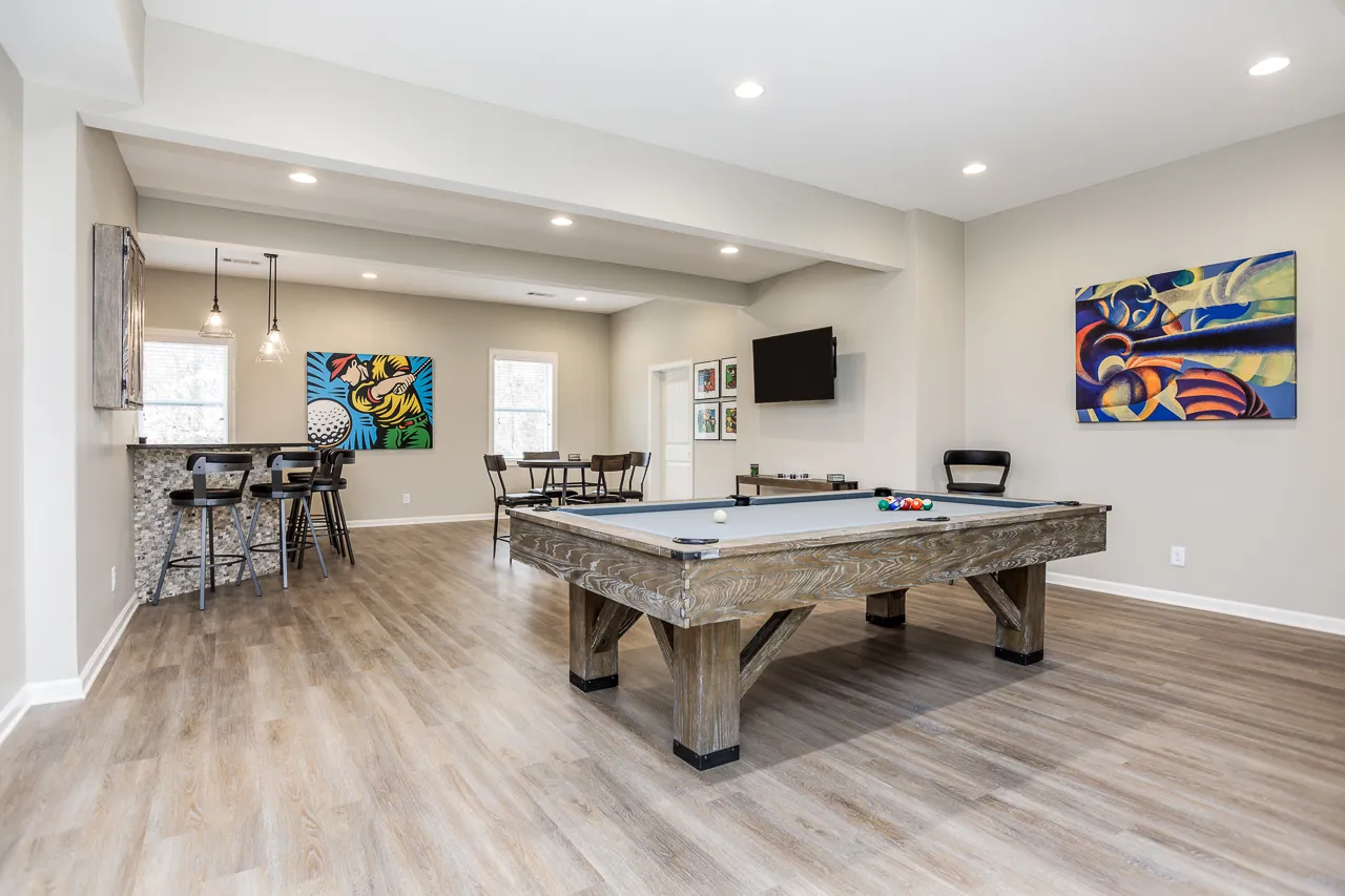Finished basement in Milton, GA by HomeVantage