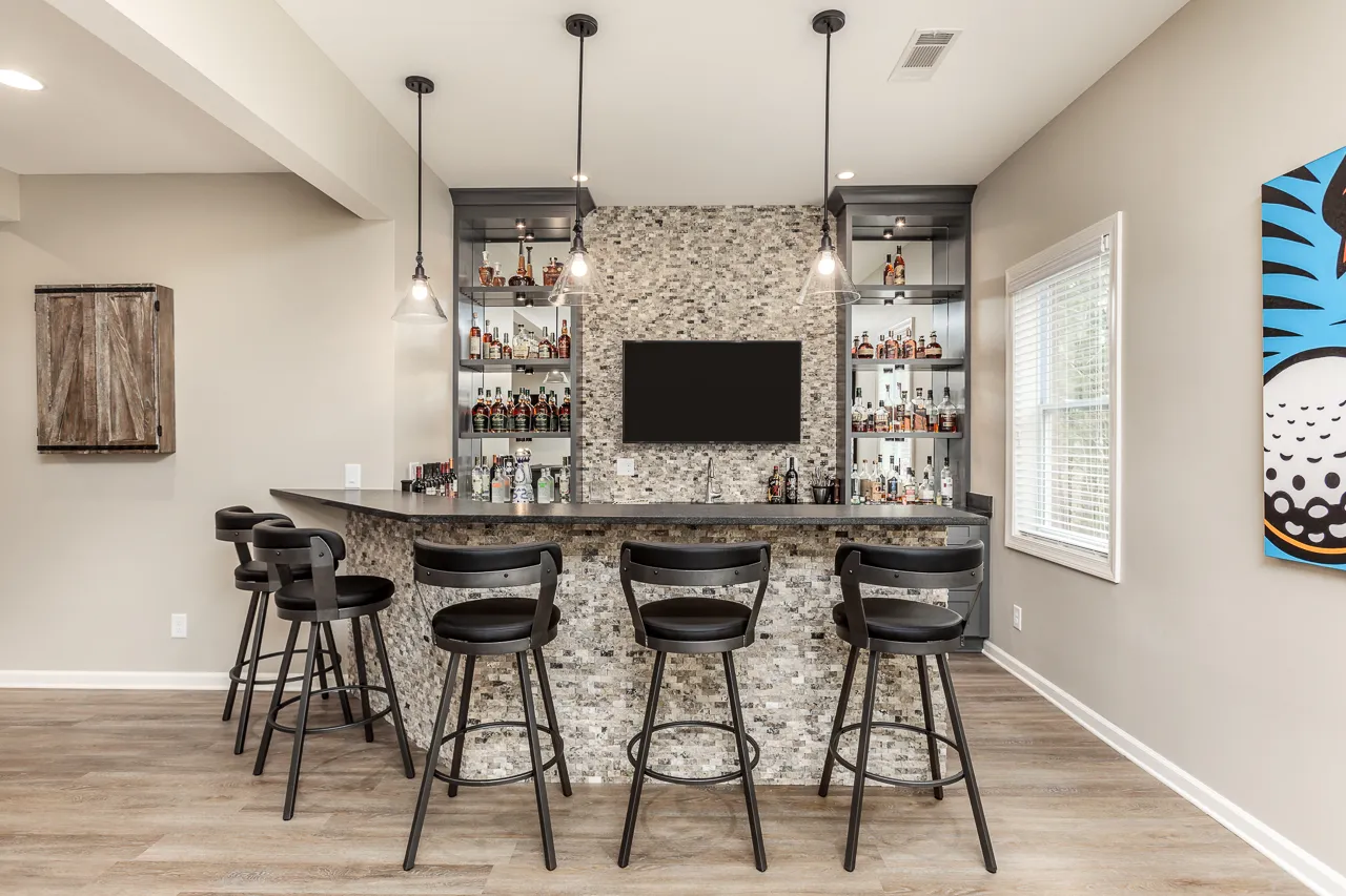Finished basement in Milton, GA by HomeVantage