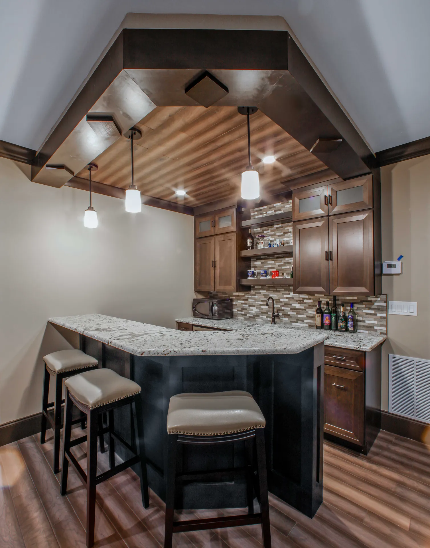 Finished basement in Roswell, GA by HomeVantage
