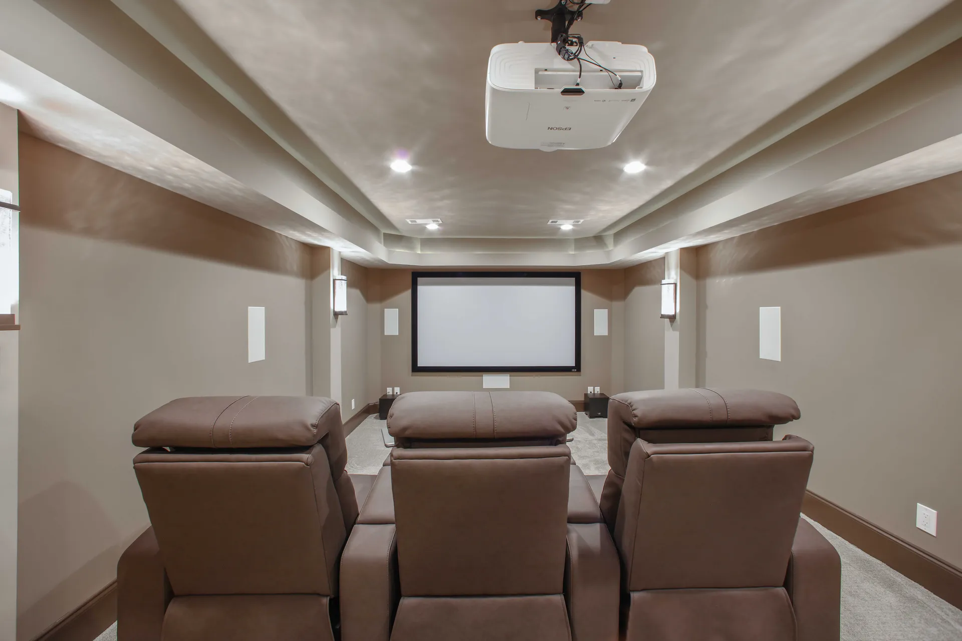Finished basement in Roswell, GA by HomeVantage