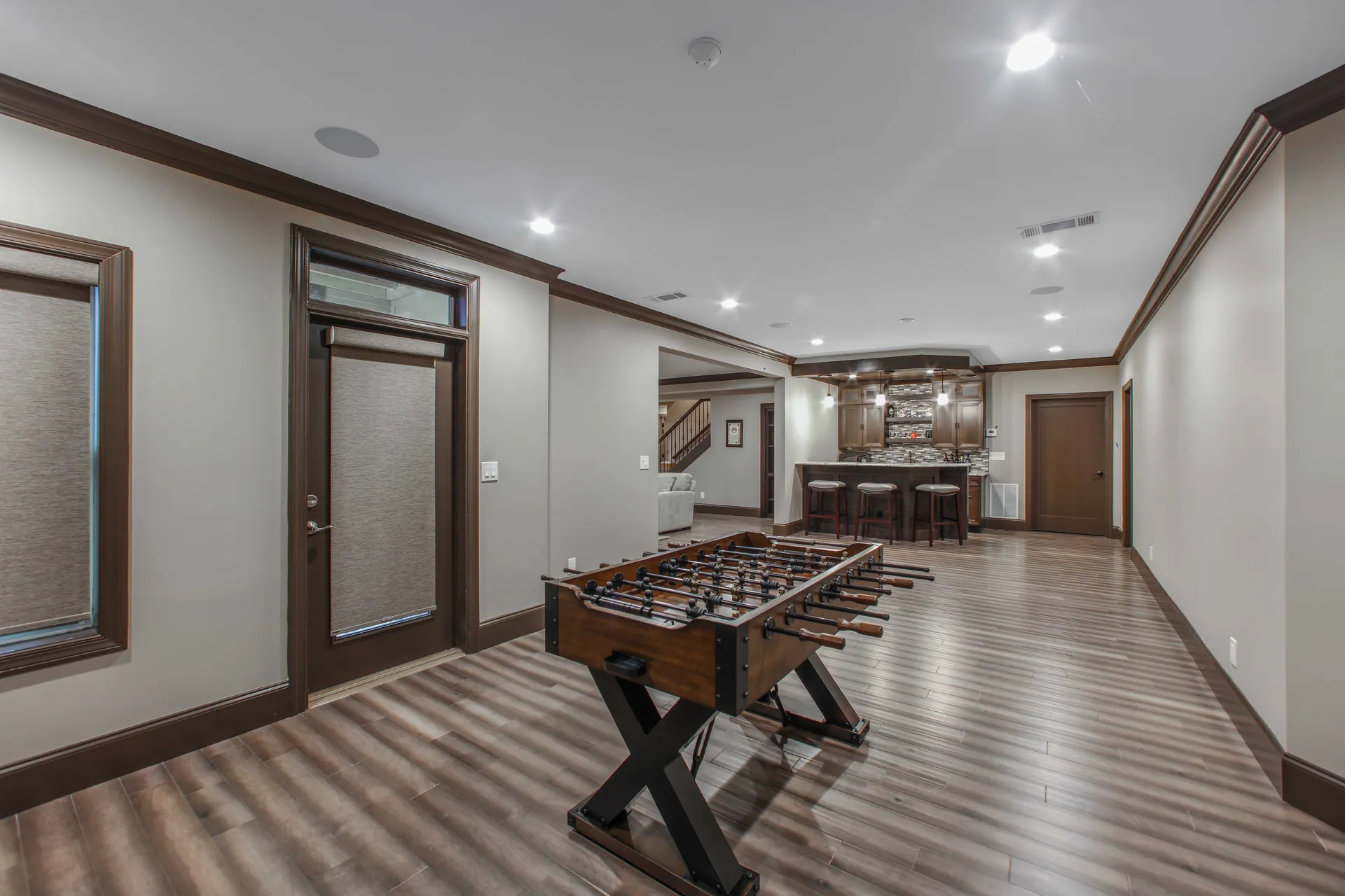 Finished basement in Roswell, GA by HomeVantage