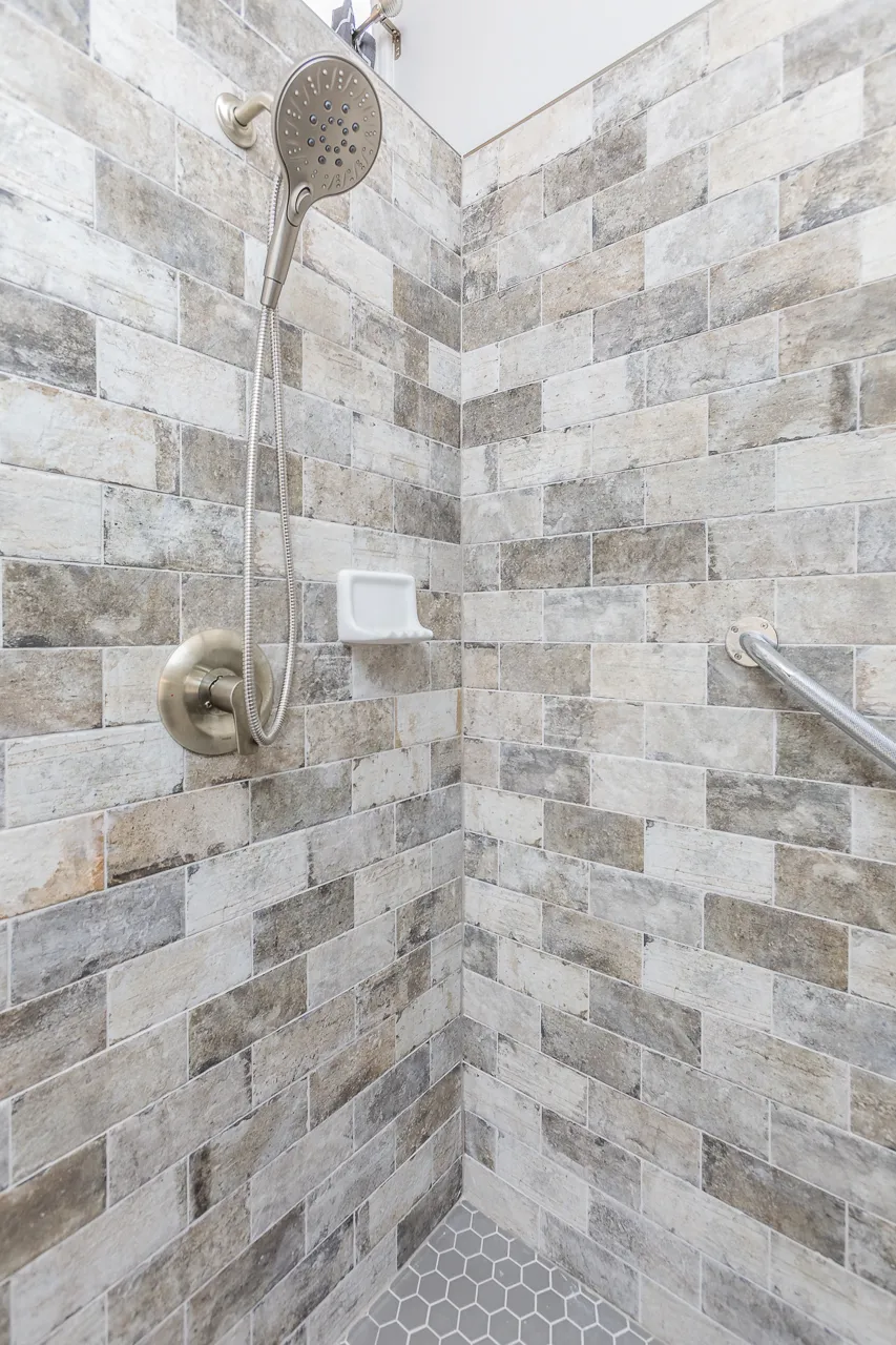 Custom tilework — Johns Creek bathroom remodel by HomeVantage