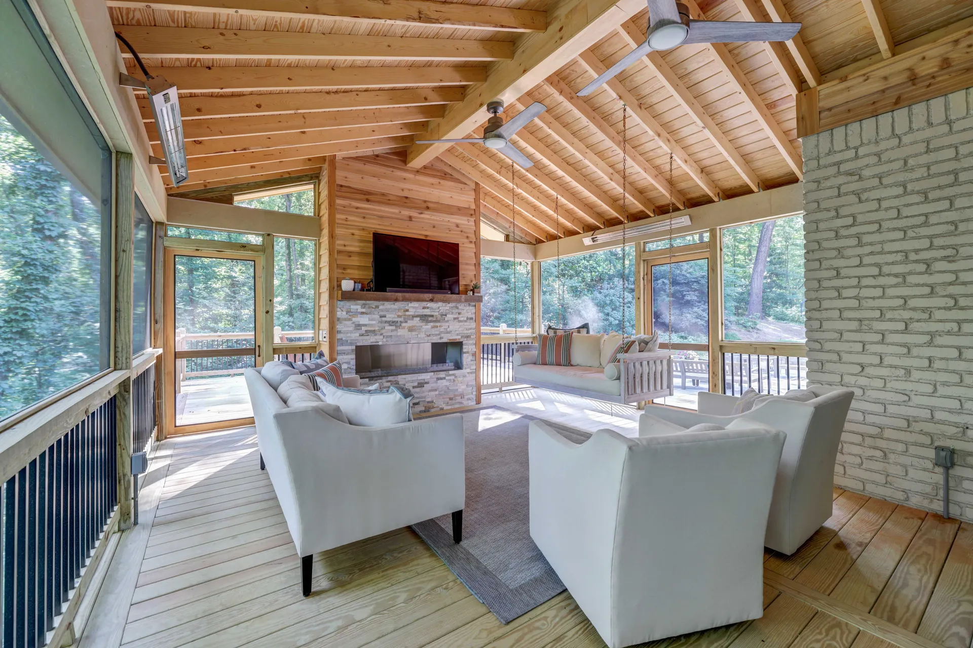 Covered deck in Sandy Springs, GA by HomeVantage