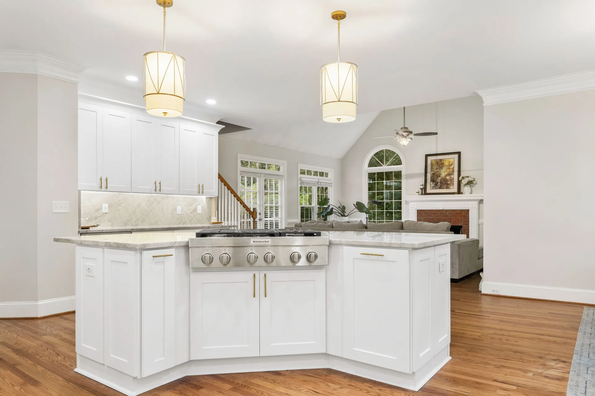 Kitchen island — Alpharetta kitchen remodel by HomeVantage