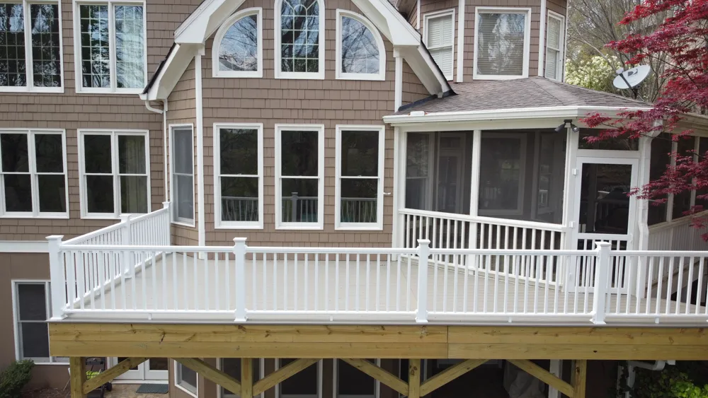 Multi-level open deck in Milton, GA by HomeVantage