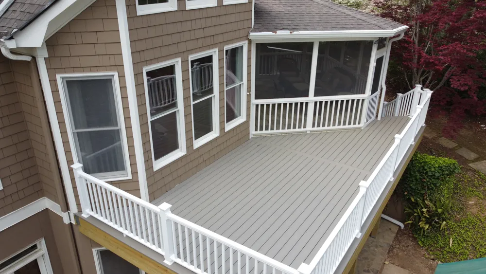 Multi-level open deck in Milton, GA by HomeVantage