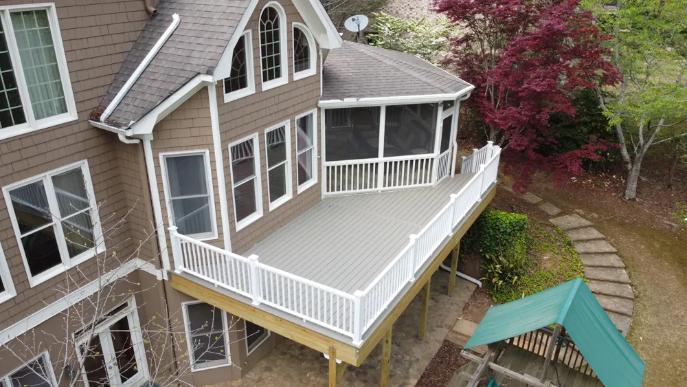 Multi-level open deck in Milton, GA by HomeVantage