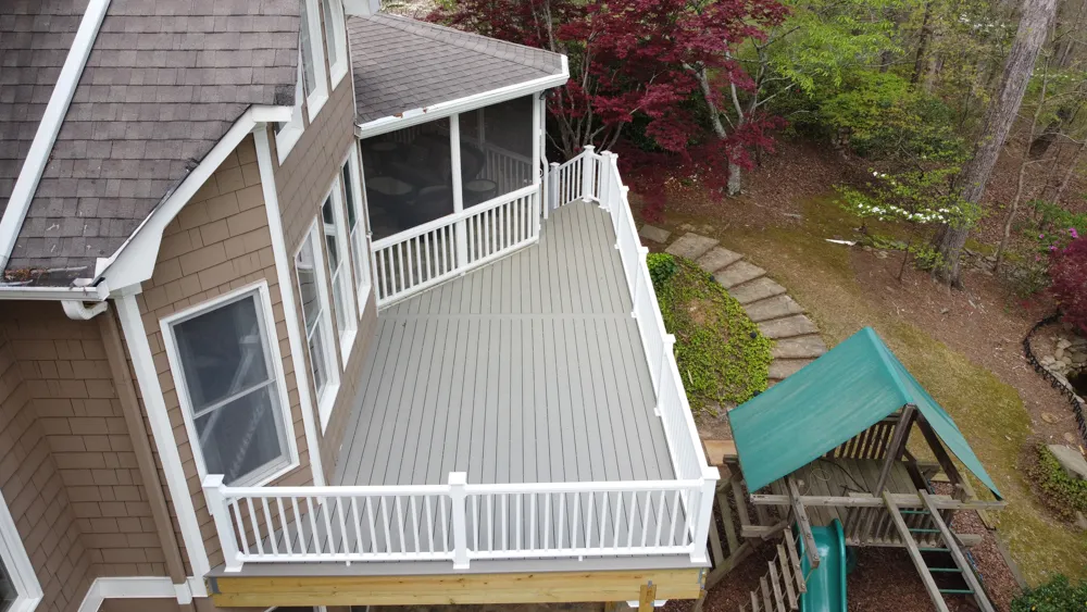 Multi-level open deck in Milton, GA by HomeVantage